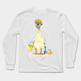 Baby Gosling on the Beach Long Sleeve T-Shirt